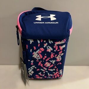 New Under Armour Sideline Blue Pink Mini Cooler Lunch Box 3.1L NWT